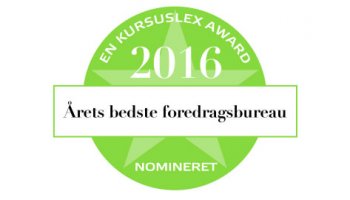 Foredragsportalen.dk nomineret til ”Årets bedste foredragsbureau”