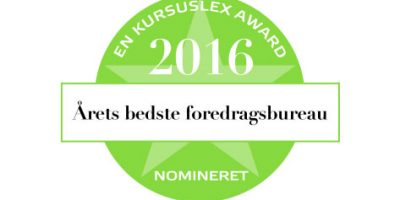 Foredragsportalen.dk nomineret til ”Årets bedste foredragsbureau”