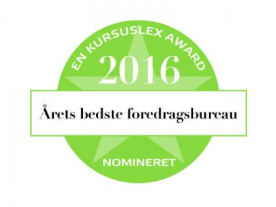 Foredragsportalen.dk nomineret til ”Årets bedste foredragsbureau”